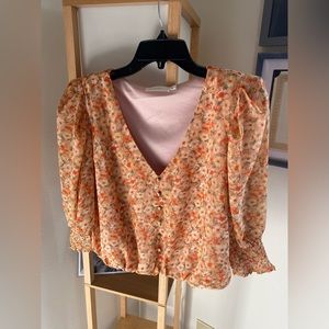 Lush Cropped Floral Top